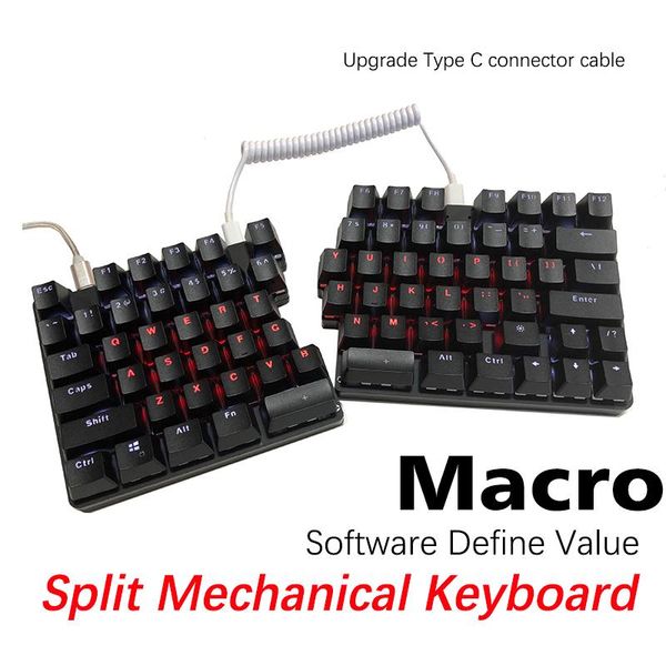 

keyboards macro function full size 78key keyboard upgrade separate mechanical split keypad macropad with backlight programming