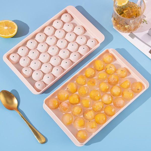 

baking moulds ice tray mold 18 grids 32 with lid creative homemade cubes home round box refrigerator iceballs