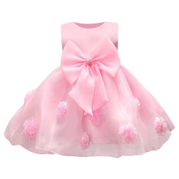 

girl's dresses midi lace tulle dress baby girl clothes summer princess 2021 bow wedding bridesmaid vestido de fiesta boda, Red;yellow