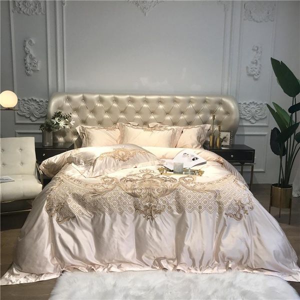 

royal embroidered 100% long staply cotton bedding set for 5/6/6.6 feet 1.5/1.8/2.0m bed duvet cover flat sheet 2pcs pillow case sets