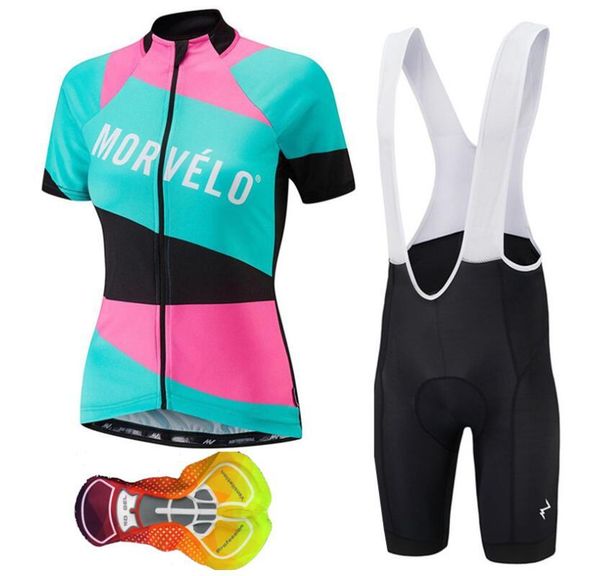 

racing sets ropa ciclismo morvelo 2021 team cycling jersey short sleeve woman summer mtb road bike clothing breathable cozy bicycle clothes, Black;blue