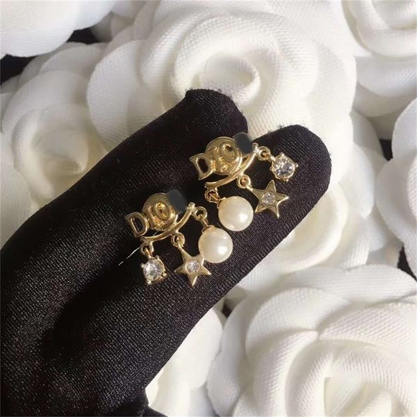 

87% off wholesale shop pearl rhinestone tassel earrings personalized female red same style, Golden