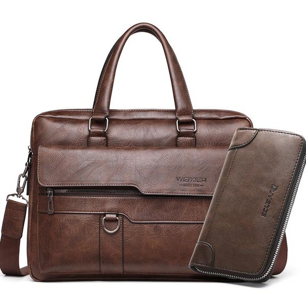 

briefcases vintage men briefcase bag for 15.6 inch lappu leather male handbag man shoulder bags large business