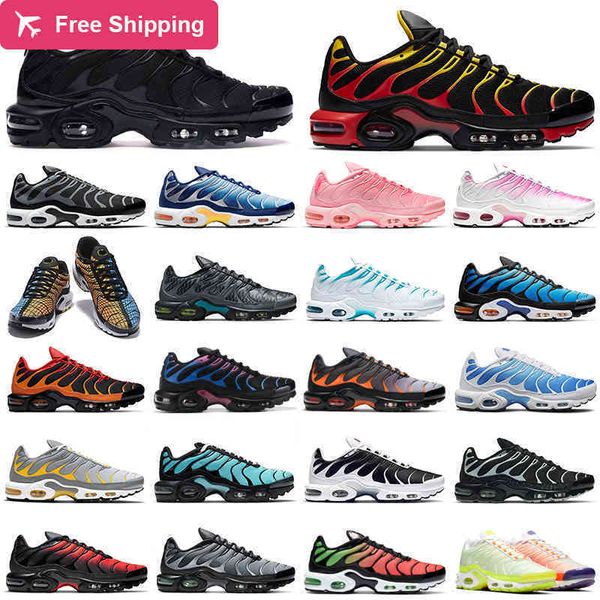 mit Box Großer Verkäufer tn plus Laufschuhe Herren Damen Hyper Blue Grey Orange Greedy tns Damen Herren Trainer Outdoor-Sport-Sneaker Atmungsaktiv