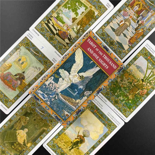 

tarot of the thousand and one nights card game deck board for oracle beginner fate divination love cgto