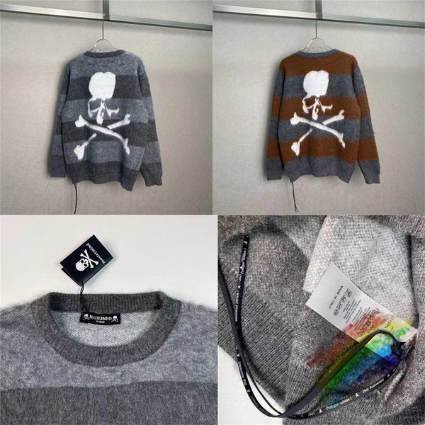 

men's jackets stripe mastermind japan sweater men women 1:1 sweatshirts crewneck hoodie thick material inside tag fk5l, Black;brown