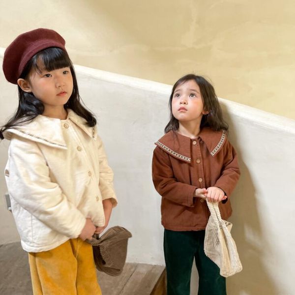 

jackets 2021 wholesale girls boys thicken coat winter cotton full sleeve kids coats 2-8 years wd919, Blue;gray