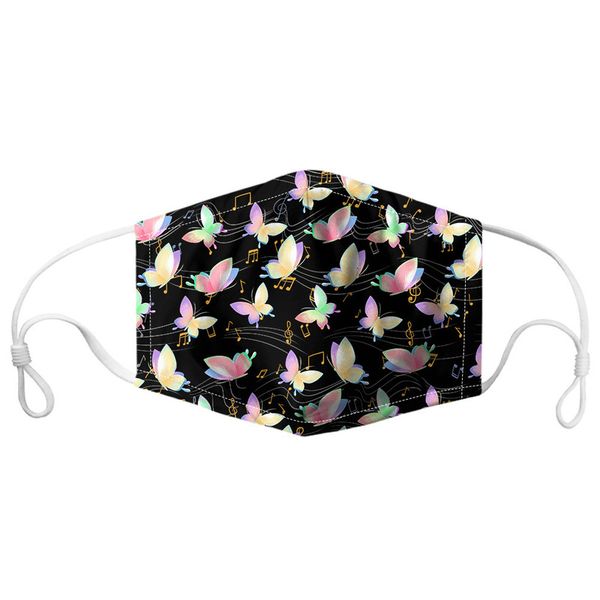 

cotton printed face butterfly mask for men and women with filter piece