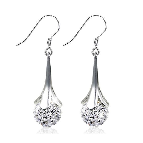 

stud ainameisi / 2021 korea trend rhinestone ear hook casual retro lady earrings gift party fashion, Golden;silver