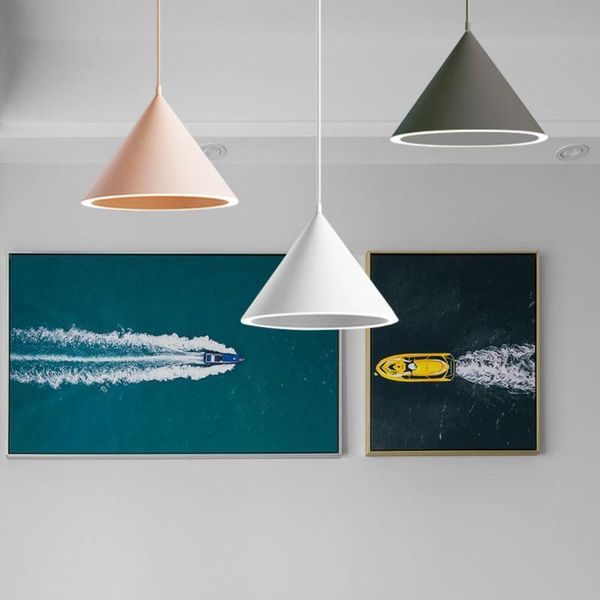 

kaguyahime 16w aluminum pendant decor lights lamp ac 110v 220v led for home coffee house dining room lamps