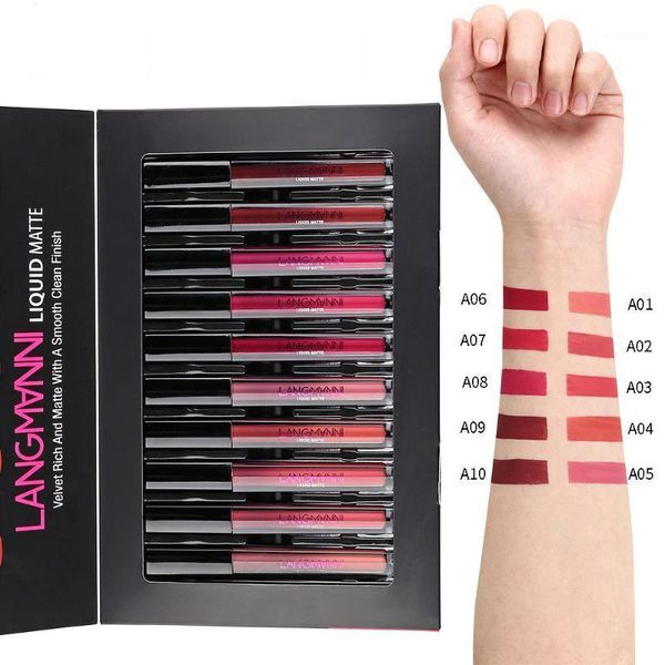 

10pcs/set maliquid lipstick set women maquiagem long lasting red lip gloss cosmetics mate tint maquillaje lipgloss gloss1