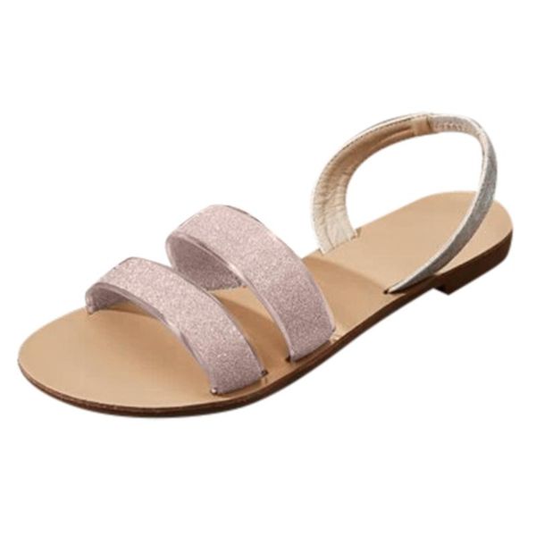 

crystal sandals women round toe womens open platform slip on flat casual indoor&outdoor shoe beach summer, Black