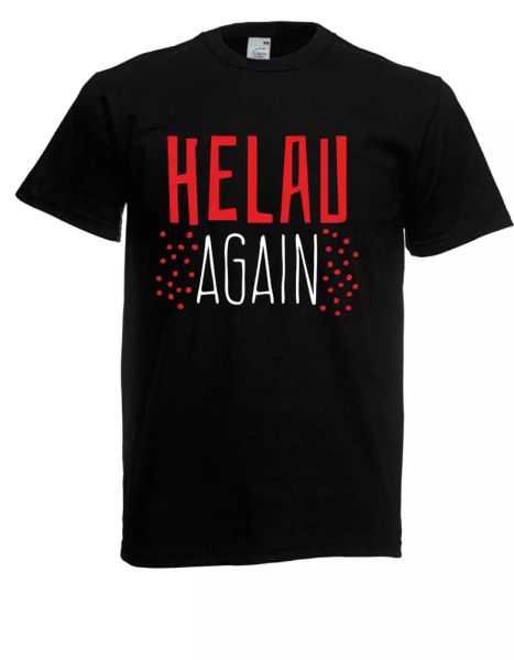 

mens t-shirt helau again carnival size up to 5xl, White;black