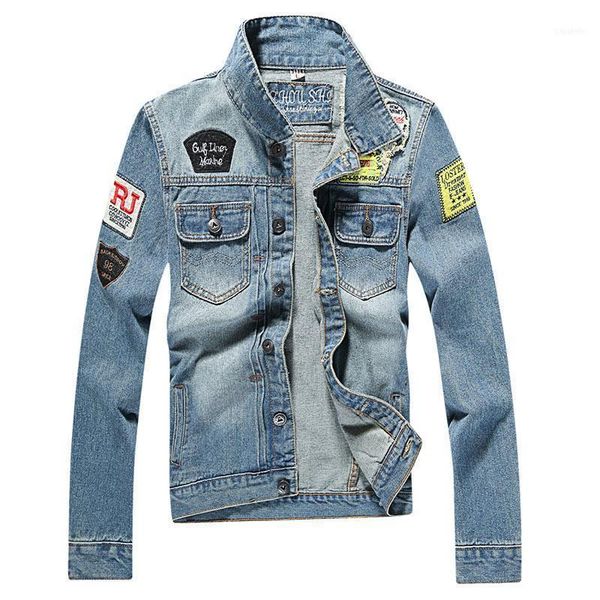 

men's jackets denim jacket fashion jeans slim fit casual streetwear vintage mens jean clothing plus size m-5xl1, Black;brown