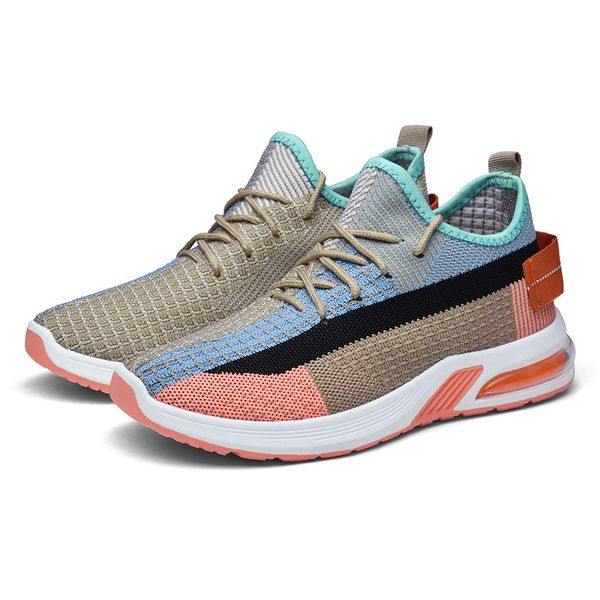 

2021 summer new sneaker wos matching color leisure air cushion wos net surface breathable mesh wos shoes