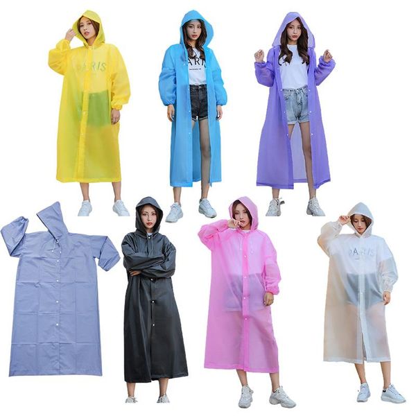 

raincoats thin soft high waterproof rainwear eva fashion solid color siamese outdoor hiking and traveling lightweight rain gear