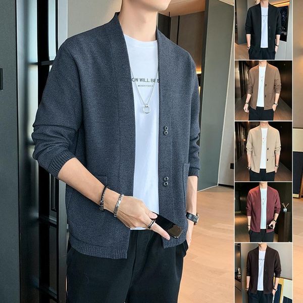 

men's jackets sweater 2021 autumn winter korean youth loose cardigan trend coat, Black;brown