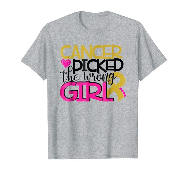 

Cancer Picked the Wrong Girl T-Shirt, Mainly pictures
