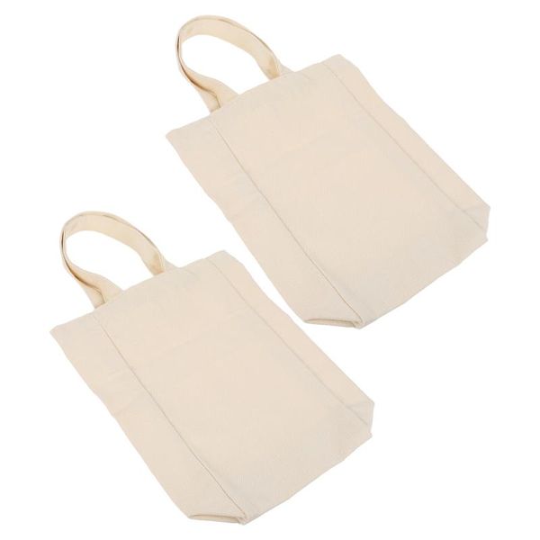 

storage bags 2pcs portable carrier canvas red box with handle gift bag