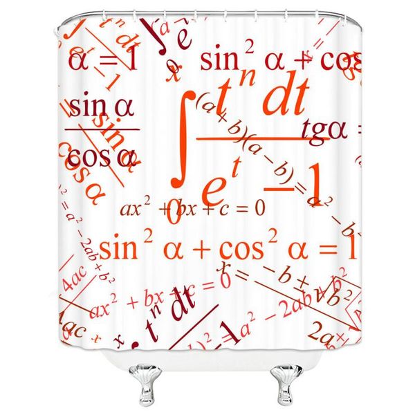 

shower curtains student planet printed curtain simple math bath bathroom bathtub bathing cover with 12 pcs hook