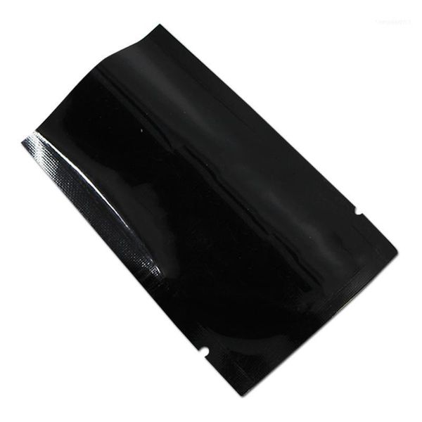 

7 sizes black flat mylar bag for coffee spice storage package candy snack open heat seal foil packaging11