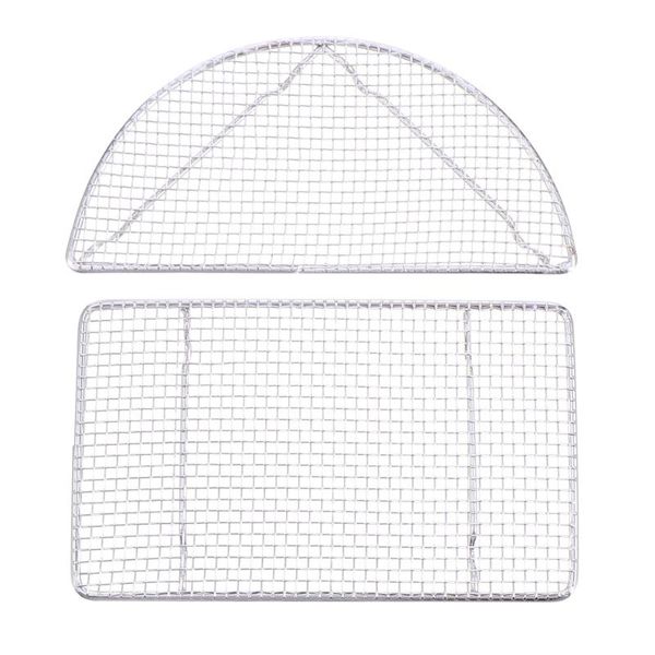 

tools & accessories 2pcs stainless steel bbq grill net barbecue meshes racks cooling grid