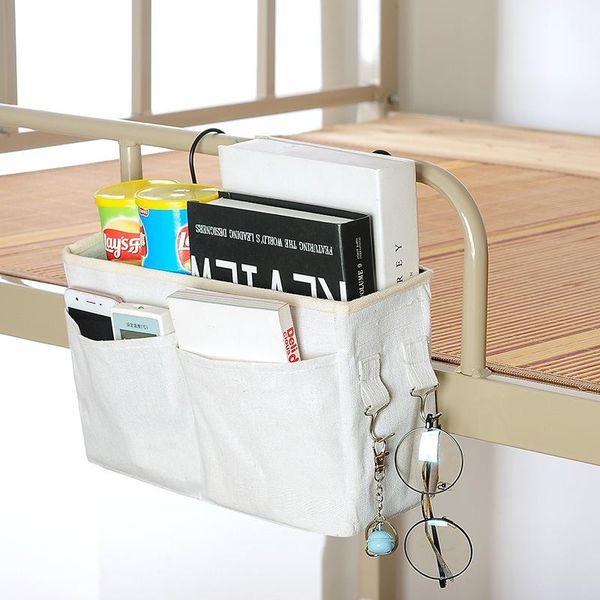 

dormitory storage bedside hanging basket student bag cotton linen cloth art bags