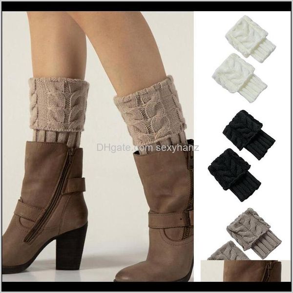 

hosiery womens underwear apparel drop delivery 2021 1pair women crochet thick boot cuff knitting autumn winter short socks ydovw, Black;white