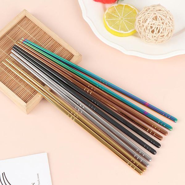 

stainless steel chopsticks metal color set party festival supplies