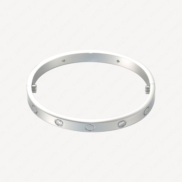 Love Bracelet Bangles Donna Uomo Placcato in oro bianco 18k 6mm Bracciali con cacciavite a vite in acciaio inossidabile Nracelet Accessori con sacchetti per gioielli all'ingrosso