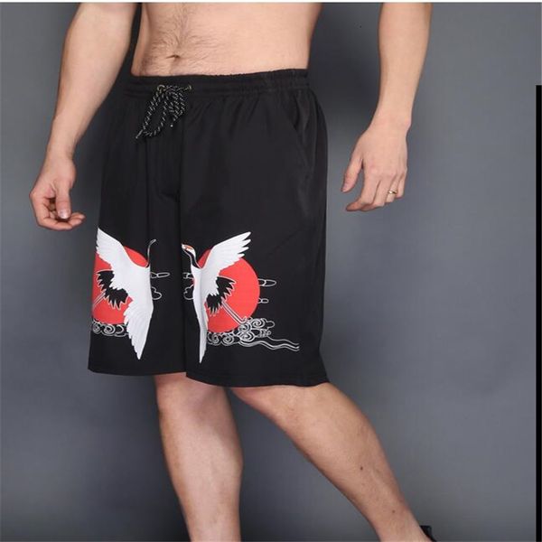 

short men cotton casual loose short pants knee length fashion, White;black