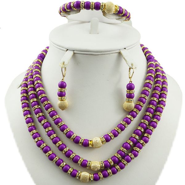 

jewelry sets bead necklace african big white colour rose women beads, Black