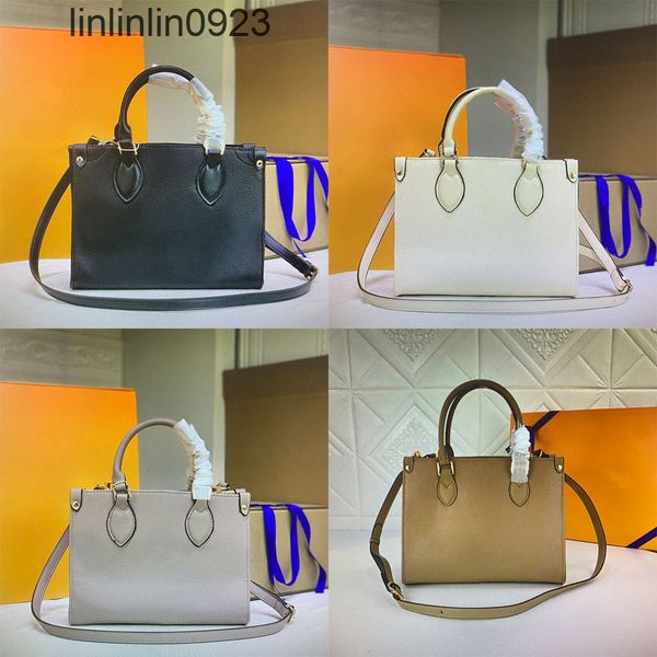 

m45659 onthego pm crossbody hand bags bicolor embossed luxury designer women shoulder bag fashion cross body purses small totes handbags