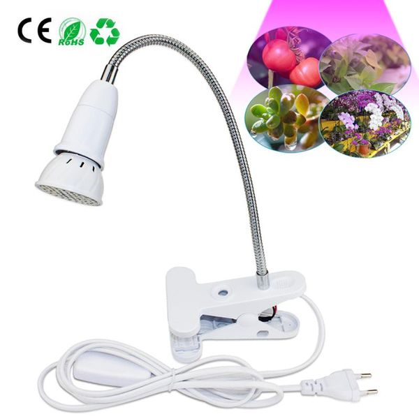 

growing lamps grow light 4w 8w 18w lights phyto lamp e27 ac85-265v with clip fitolampy for plants hydroponic system