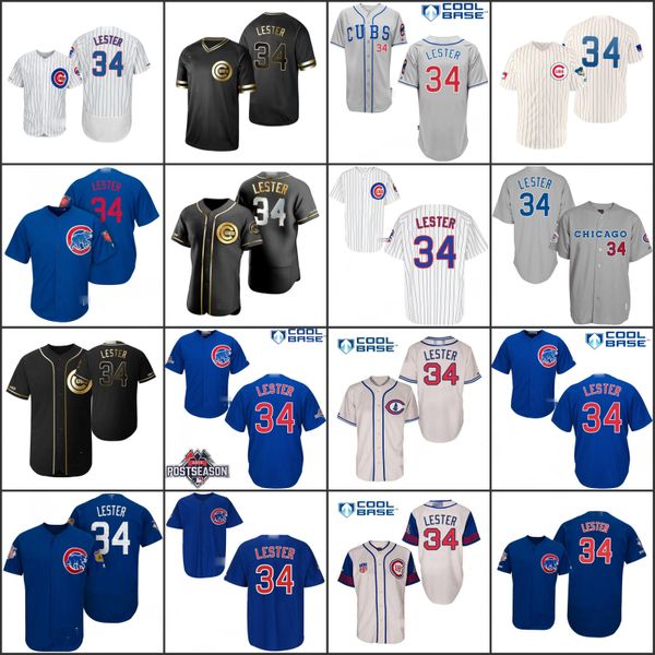 

chicago cubs men 34 jon lester men women youth jerseys, Black;red