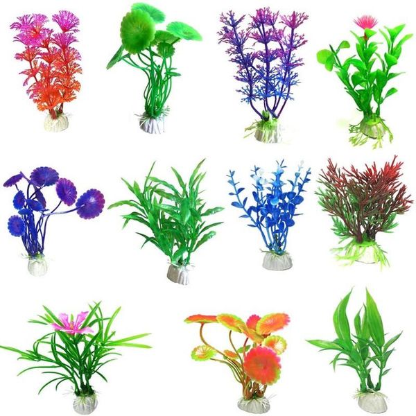 

decorations 1pc 5-12cm grass aquarium decoration water ornament plastic plant fish tank accessories