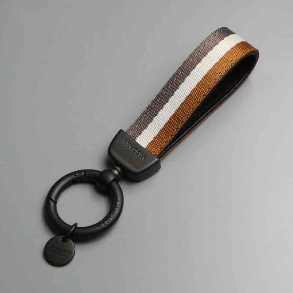 

fashion woven leather key chain car men's and women's personalized ring, Silver
