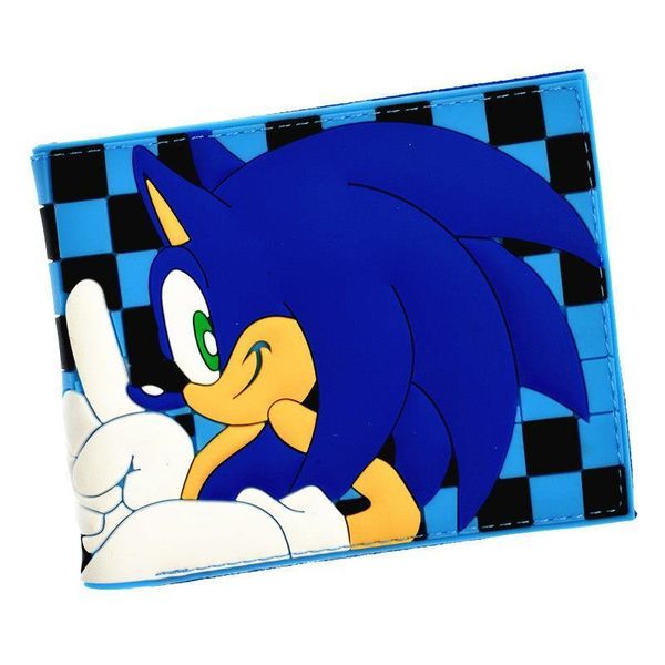 

sonic wallet mens short purse cool design wallets with coin pocket, Red;black