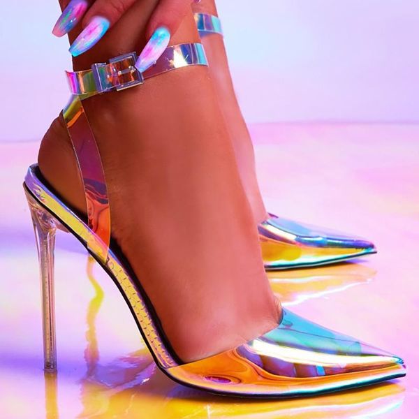 

dress shoes women high heels colorful silver pumps ladies shoe pointed sandals stiletto, Black