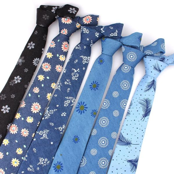 

neck ties cotton jeans groom necktie for wedding party boys girls tie denim men women wear gravatas, Blue;purple