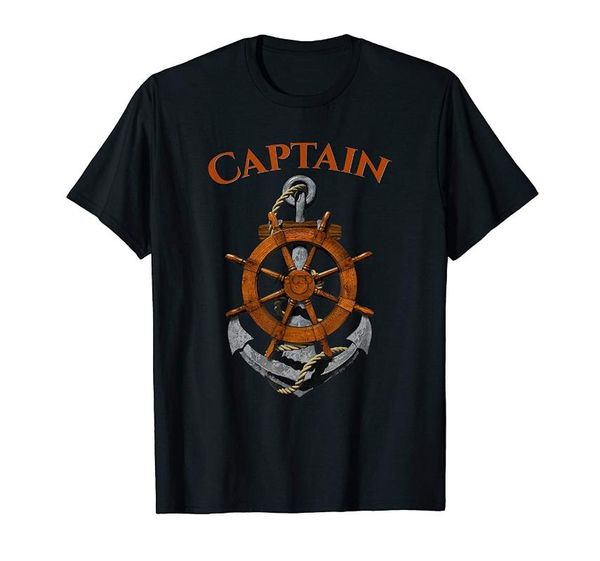 

men's t-shirts nautical captain anchor t-shirt, White;black