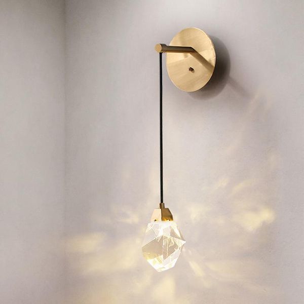 

wall lamp postmodern luxury crystal multi-angle refracted living room decorative bedroom bedside stairway aisle lights