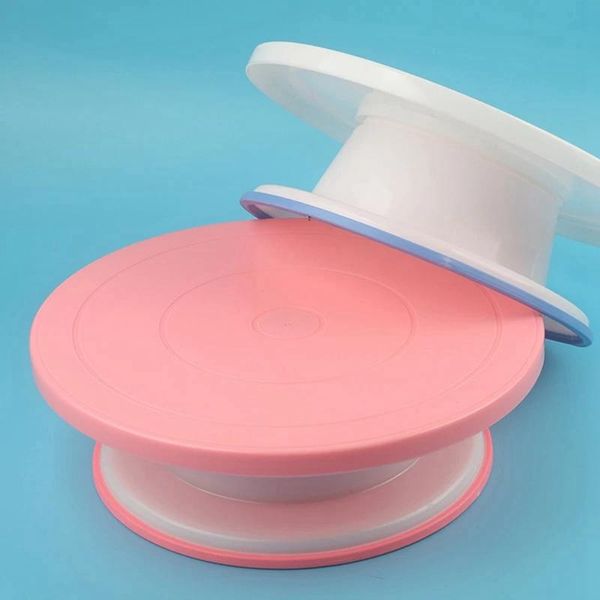 

baking & pastry tools plastic rotating plate cake built-in bearing revolving spinning round stand cupcake rotary table turntable