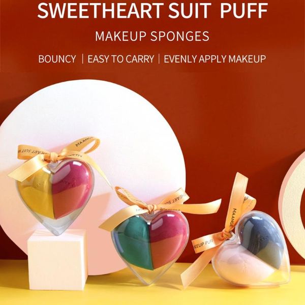 

sponges, applicators & cotton makeup sponge set beauty blending multi-colored egg sponges dry wet use blender