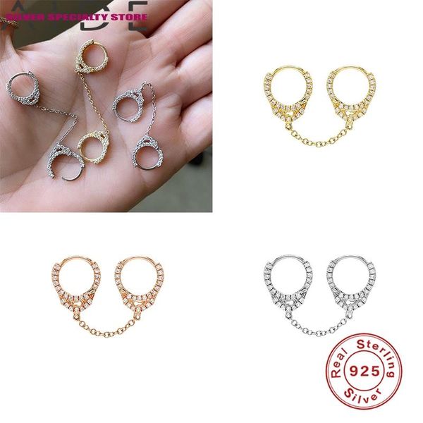 

hoop & huggie aide individual diamond earring for women 925 silver earrings fashionable jewelry zircon pendientes brincos aretes, Golden;silver