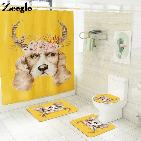 

bath mats non-slip floor carpet for bathroom 3d printing mat and waterproof shower curtain set memory foam toilet u-shaped rug