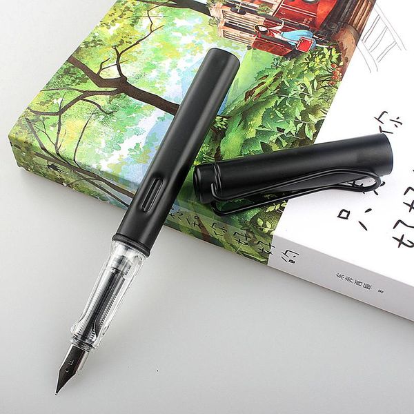 

fountain pens arrival hollow out clip metal pen 0.38mm 0.5mm posture correction ink stationery school office supplies