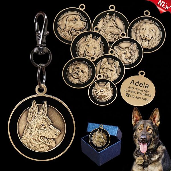 

personalized dog id tag engraved pet tags collar accessories custom puppy cat name for dogs necklaces pendants tag,id card