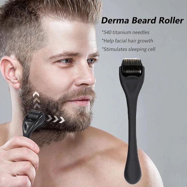 540 Barba Derma Roller Titânio para Crescimento de Cabelo Mesoroller Cuidados com Pele Microniddle Agulha Máquina Facial