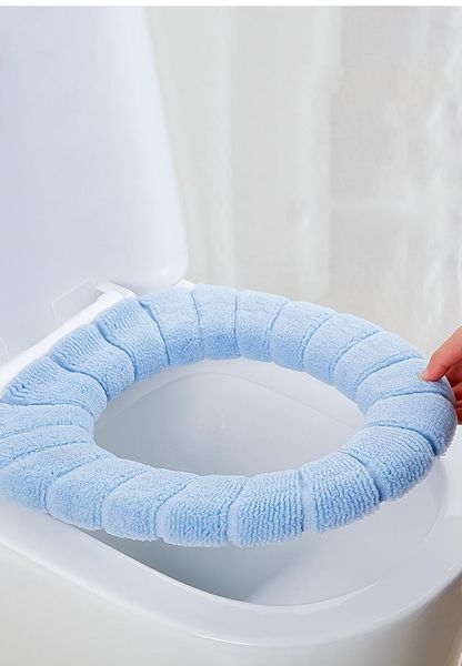 

toilet seat covers cushion household 4 packs stretchable full surround antibacterial winter thickening plush washers